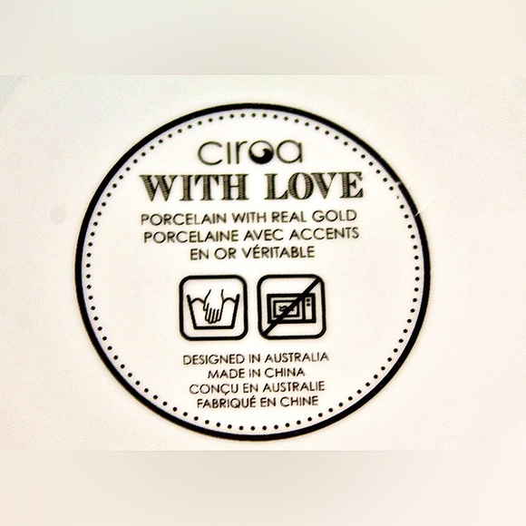 CIROA WITH LOVE MUG PORCELAIN REAL GOLD CHRISTMAS - Picture 4 of 4